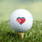 Noord-Koreaanse vlag Heart Golfballen (Insitu Shirt)
