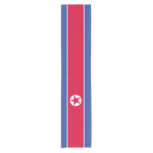 Noord-Koreaanse vlag Korte Tafelloper (Voorkant)