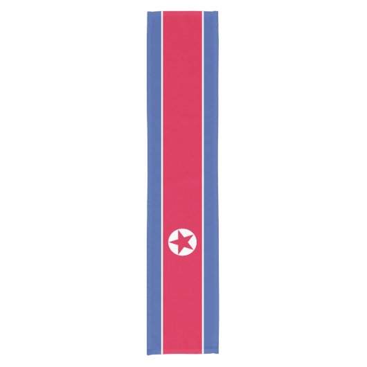 Noord-Koreaanse vlag Korte Tafelloper (Voorkant)