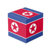 Noord-Koreaanse vlag Kubus (Achter hoekig)