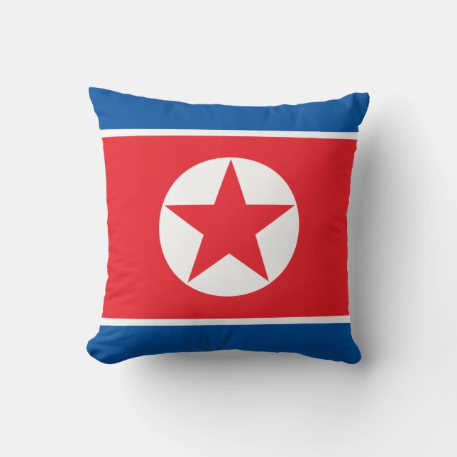Noord-Koreaanse vlag Kussen (Voorkant)