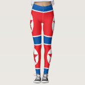 Noord-Koreaanse vlag Leggings (Voorkant)