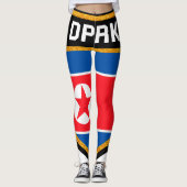 Noord-Koreaanse vlag Leggings (Voorkant)