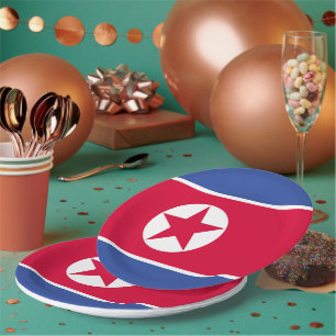 Noord-Koreaanse vlag Papieren Bordje