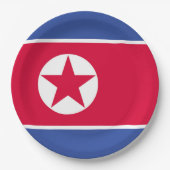 Noord-Koreaanse vlag Papieren Bordje (Voorkant)