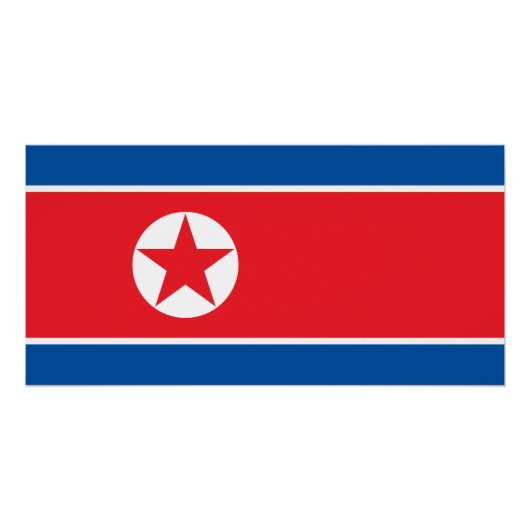 Noord-Koreaanse vlag Perfect Poster (Voorkant)