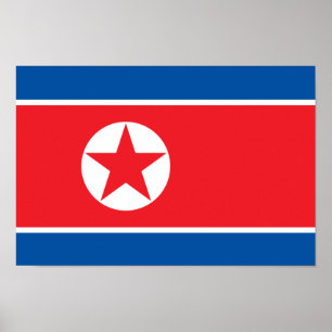 Noord-Koreaanse vlag Poster