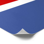 Noord-Koreaanse vlag Poster (Hoek)