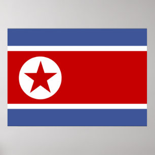Noord-Koreaanse vlag Poster