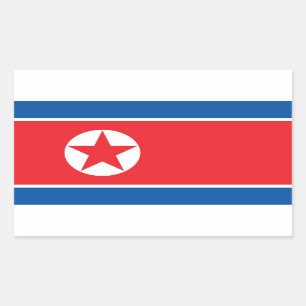 Noord-Koreaanse vlag Rechthoekige Sticker
