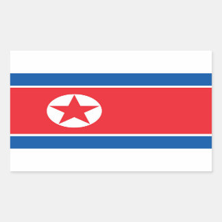 Noord-Koreaanse vlag Rechthoekige Sticker