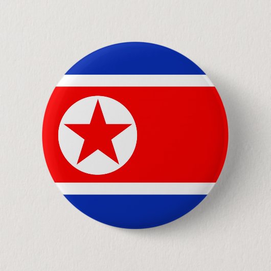 Noord-Koreaanse vlag Ronde Button 5,7 Cm (Voorkant)