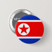 Noord-Koreaanse vlag Ronde Button 5,7 Cm (Voorkant /achterkant)