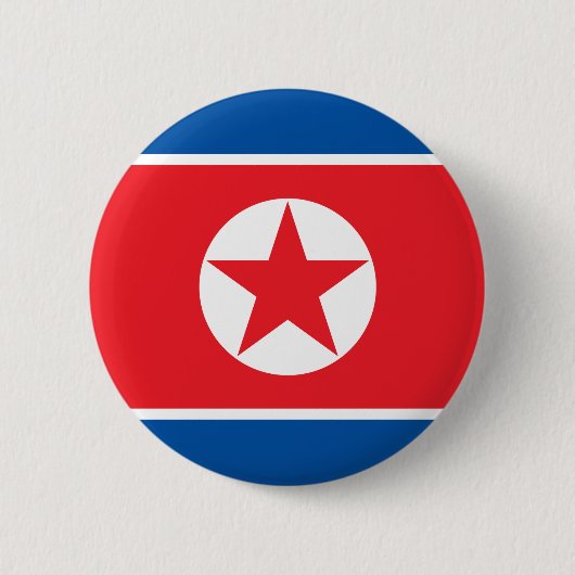 Noord-Koreaanse vlag Ronde Button 5,7 Cm (Voorkant)