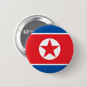 Noord-Koreaanse vlag Ronde Button 5,7 Cm (Voorkant /achterkant)