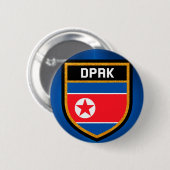 Noord-Koreaanse vlag Ronde Button 5,7 Cm (Voorkant /achterkant)