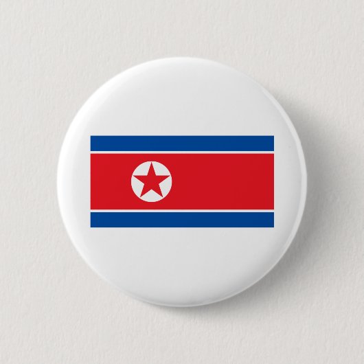 Noord-Koreaanse vlag Ronde Button 5,7 Cm (Voorkant)
