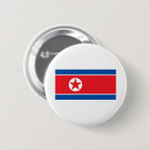 Noord-Koreaanse vlag Ronde Button 5,7 Cm (Voorkant /achterkant)