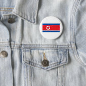 Noord-Koreaanse vlag Ronde Button 5,7 Cm (In situ)