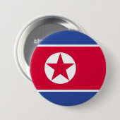 Noord-Koreaanse vlag Ronde Button 7,6 Cm (Voorkant /achterkant)