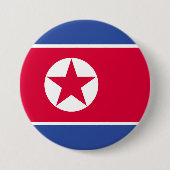 Noord-Koreaanse vlag Ronde Button 7,6 Cm (Voorkant)