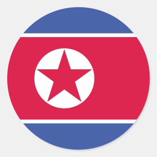 Noord-Koreaanse vlag Ronde Sticker (Voorkant)