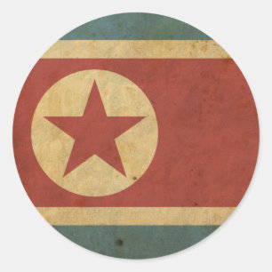  Noord-Koreaanse vlag Ronde Sticker