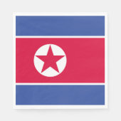 Noord-Koreaanse vlag Servet (Voorkant)