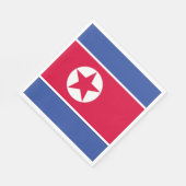 Noord-Koreaanse vlag Servet (Hoek)