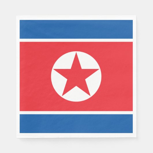 Noord-Koreaanse vlag Servet (Voorkant)