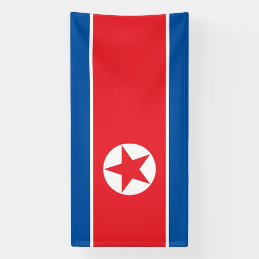 Noord-Koreaanse vlag Spandoek (Verticaal)