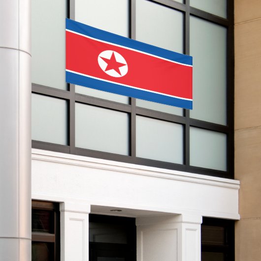 Noord-Koreaanse vlag Spandoek (Buitenkant Gebouw)