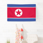 Noord-Koreaanse vlag Spandoek (Insitu)
