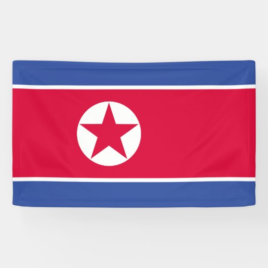 Noord-Koreaanse vlag Spandoek (Horizontaal)
