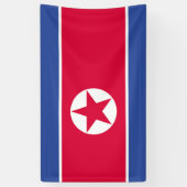 Noord-Koreaanse vlag Spandoek (Verticaal)