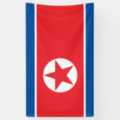 Noord-Koreaanse vlag Spandoek (Verticaal)