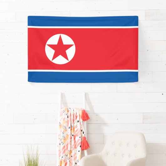 Noord-Koreaanse vlag Spandoek (Insitu)
