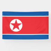 Noord-Koreaanse vlag Spandoek (Horizontaal)