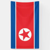 Noord-Koreaanse vlag Spandoek (Verticaal)