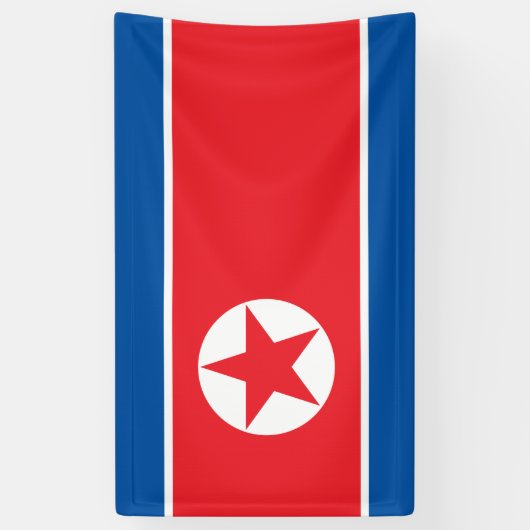 Noord-Koreaanse vlag Spandoek (Verticaal)