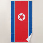 Noord-Koreaanse vlag Strandlaken (Voorkant)