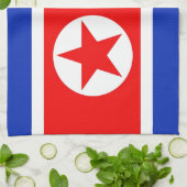 Noord-Koreaanse vlag Theedoek (Gevouwen)