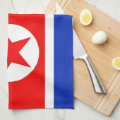 Noord-Koreaanse vlag Theedoek (Quarter Fold)
