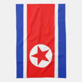 Noord-Koreaanse vlag Theedoek (Verticaal)