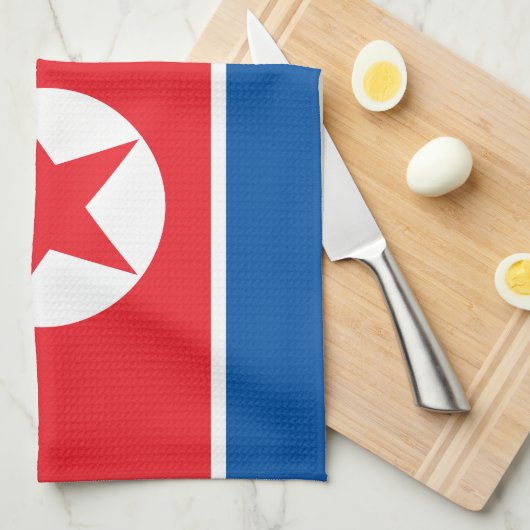 Noord-Koreaanse vlag Theedoek (Quarter Fold)