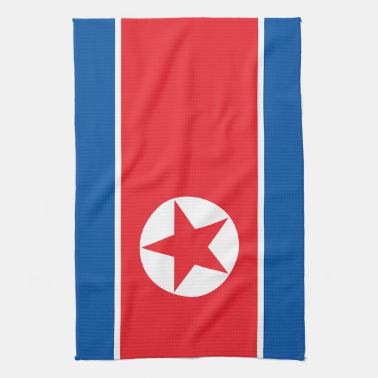 Noord-Koreaanse vlag Theedoek (Verticaal)
