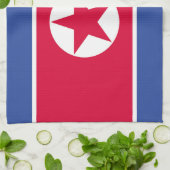 Noord-Koreaanse vlag Theedoek (Gevouwen)