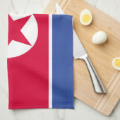 Noord-Koreaanse vlag Theedoek (Quarter Fold)