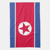 Noord-Koreaanse vlag Theedoek (Verticaal)