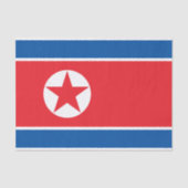 Noord-Koreaanse vlag Tissuepapier (Voorkant)